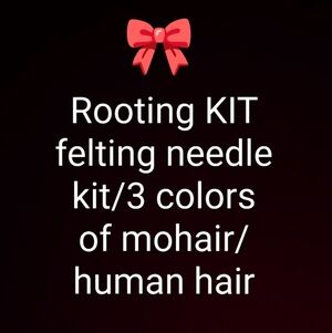 Rooting/Felting Kit/Mohair/Human Hair